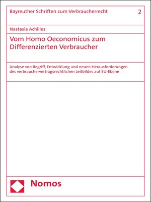 cover image of Vom Homo Oeconomicus zum Differenzierten Verbraucher